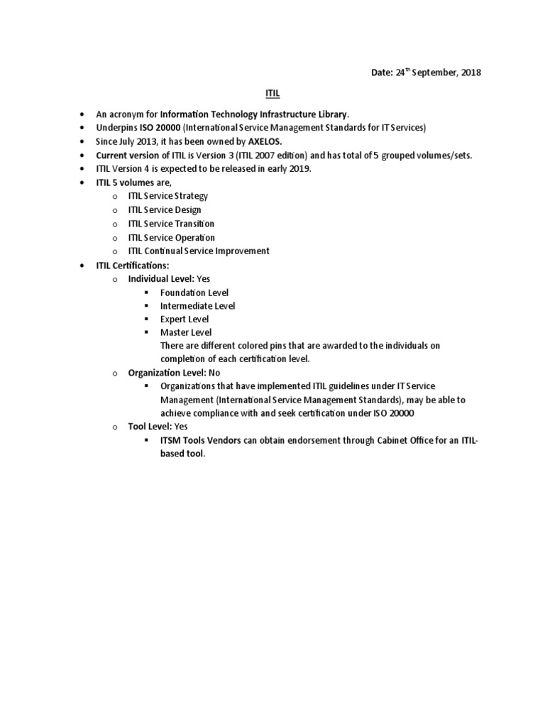 ITIL | PDF | Business | Art