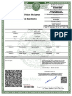 Estados Unidos Mexicanos Acta de Nacimiento: Identificador Electrónico