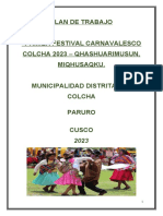 Plan de Trabajo Carnavales