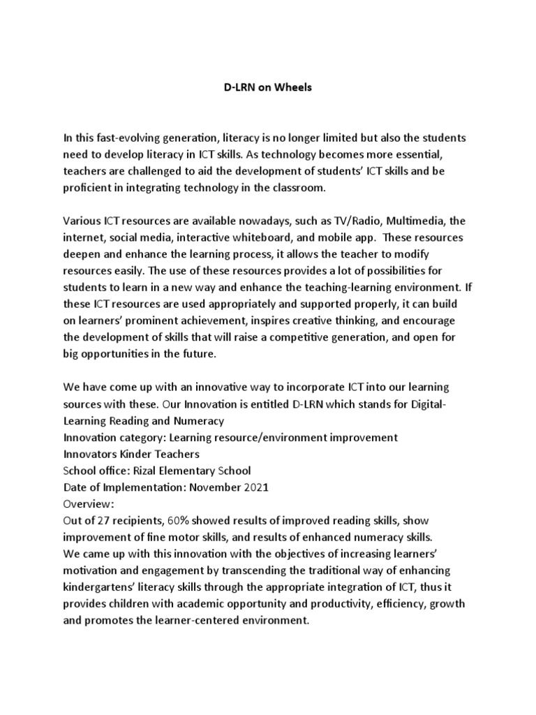 Kinder Innovation | PDF