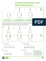 t2 M 1224 Year 6 Adding Fractions Worksheets - Ver - 5