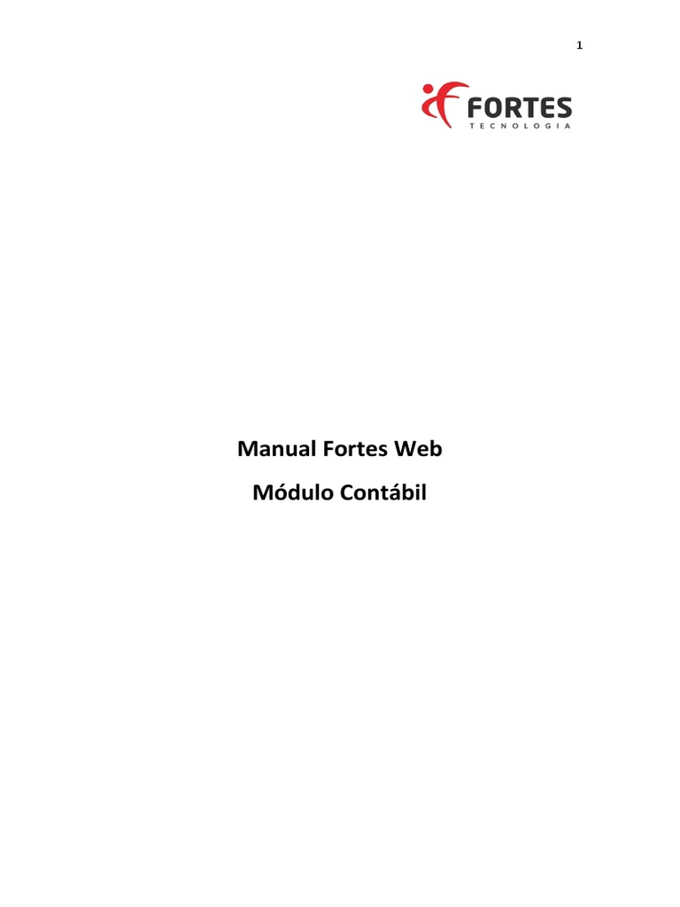 Manual Fortes Web Modulo Contabil | PDF | Contabilidade | Fluxo de caixa