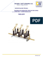 Tipo DTP: Especificación Técnica Cuchillas Seccionadoras de Operación Tripolar Sin Carga Con Apertura Y Cierre Manuales