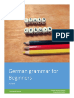 German grammar for beginners (A1) guide