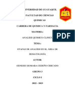 Etapas de Analisis en El Area de Hematologia - Genesis Cedeño Cercado Paper