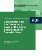 Commentary On The Customary Law of The Sama Banguinguih of Simariki Island