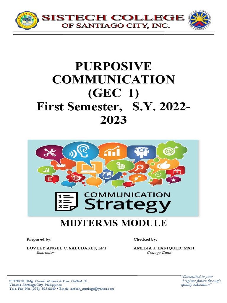 Midterms Module | PDF | Public Speaking | Communication