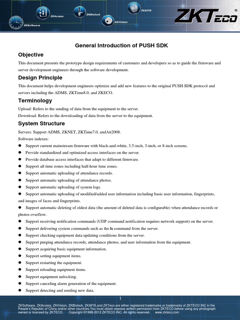 General Introduction of PUSH SDK Protocol | PDF | Server (Computing ...