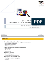 Metodología de Investigación en Ingeniería: Phd. M. Verónica Carranza O