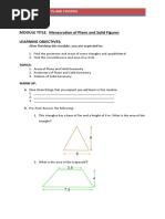 14 Mensuration of Plane Figures PDF