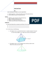 Pyramid and Cone Surface Areas and Volumes