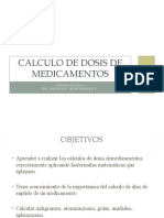 Calculo de Dosis de Medicamentos: Farmacologia Dr. Mauricio Montenegro C