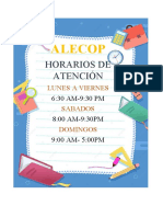 Alecop: Horarios de Atención