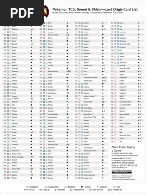 Lost Origin Card List PDF | PDF