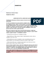 Critérios Valorativos - Objetivismo e Relativismo