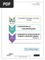Licenciatura en - Psicopedagogía: - Facultad de Psicología y Ciencias Sociales