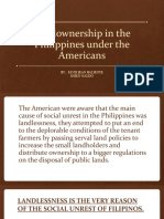 Landownership in The Philippines Under The Americans