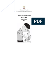 Practical Manual BIO 1141: University of Venda Department of Biological Sciences