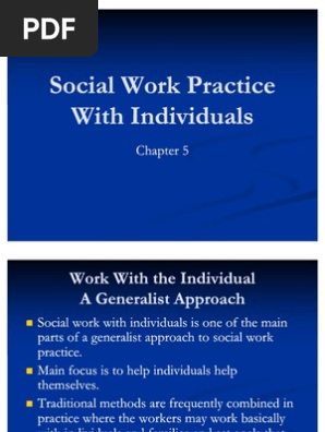Social Work Practice With Individuals