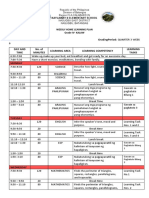 Date: Mar. 21 - 25, 2022 Gradingperiod: Quarter 3 Week Day and Time No. of Minutes Learning Area Learning Competency Learning Tasks Monday