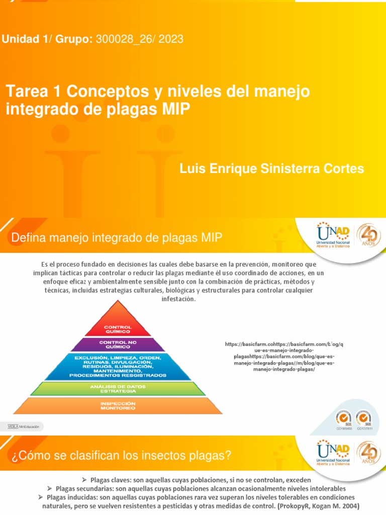 Presentación Manejo Integrado de Plagas | PDF | Plaga (organismo ...