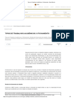Tipos de Trabalhos Acadêmicos - O Fichamento - Brasil Escola PDF