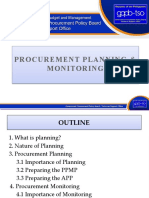 Procurement Planning & Monitoring