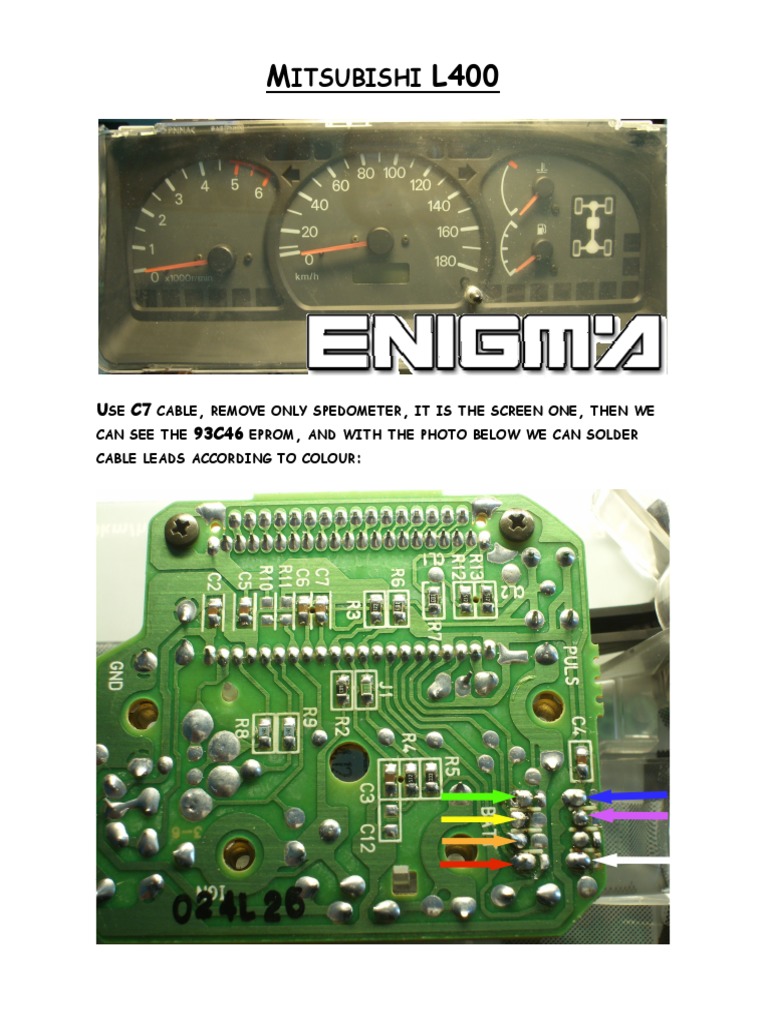 Mitsubishi L400 Speedometer EPROM Guide | PDF