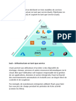 Les Services Du Cloud Se Déclinent en Trois Modèles de Services Principaux