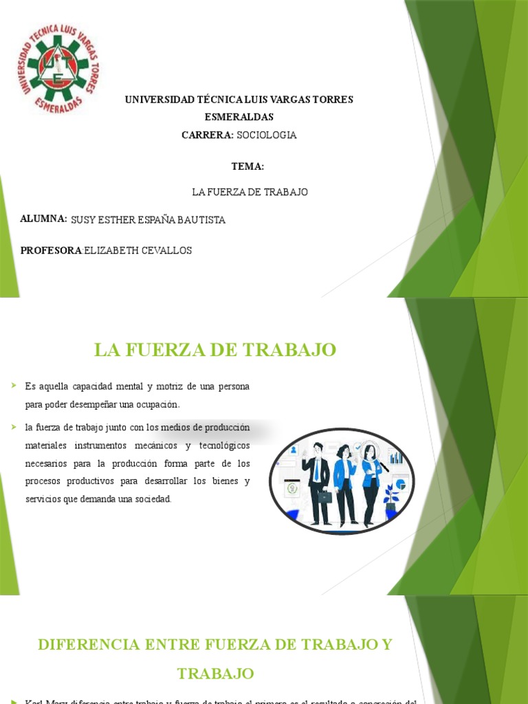 La Fuerza de Trabajo PDF