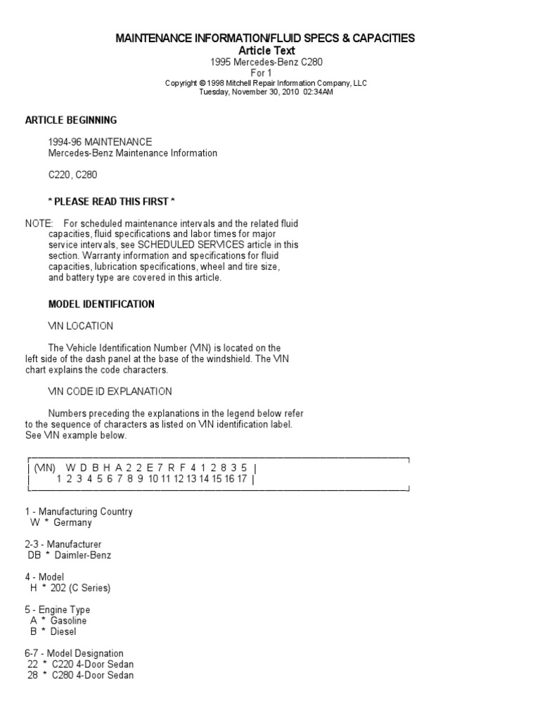 00 - Maintenance Information - Fluid Specs & Capacities | PDF | Airbag ...