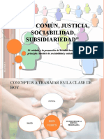 Bien Comun, Justicia, Solidaridad y Subsidiariedad