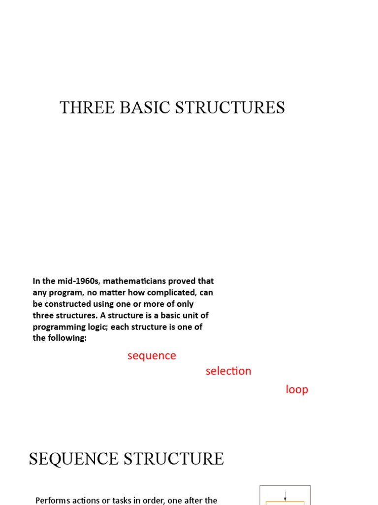 Three Basic Structures | PDF | Control Flow | Software Development