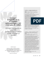 S1-Canguilhem y el estatuto epistemologico de la salud