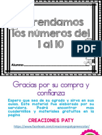 Aprendamos Los Números Del 1 Al 10: Alumno