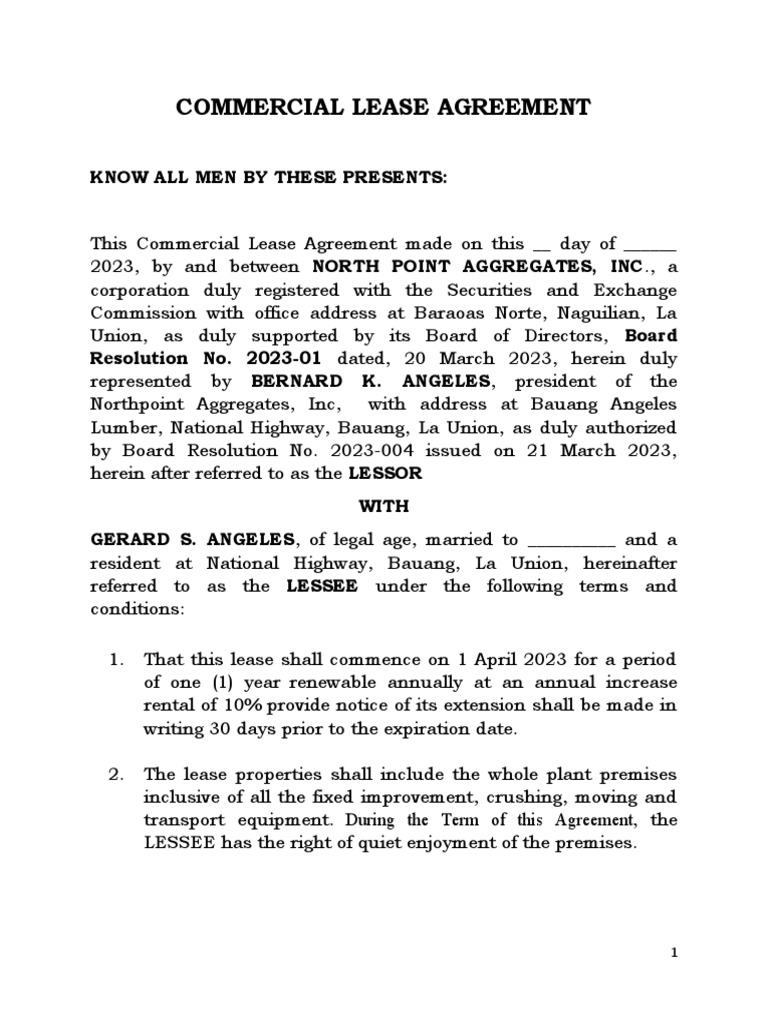 Lease Agreement | PDF | Lease | Civil Law (Common Law)