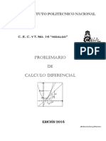 Problemario de Calculo Diferencial 2018 PDF