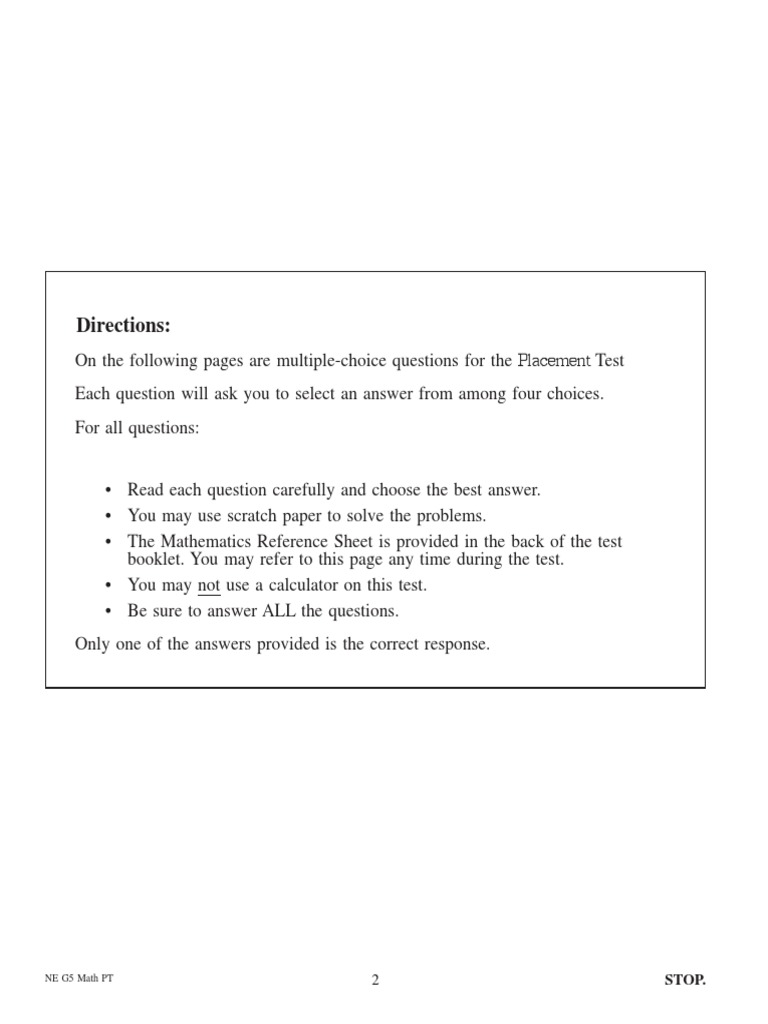 Plament test maths y6 pdf mathematics multiple choice