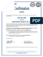 Certificado LEED WIT-PE 1000