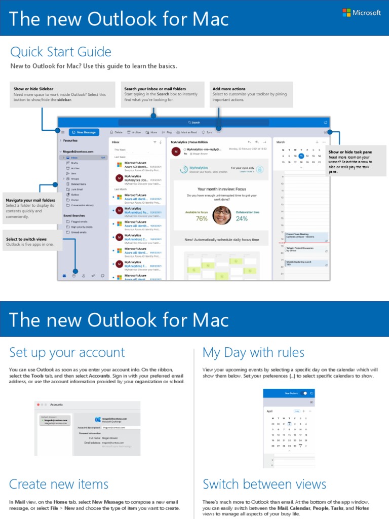 Outlook For MAC Quick Start Guide PDF Microsoft Outlook Software Engineering
