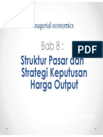 Bab 8a - Struktur Pasar Dan Strategi Keputusan Harga Output