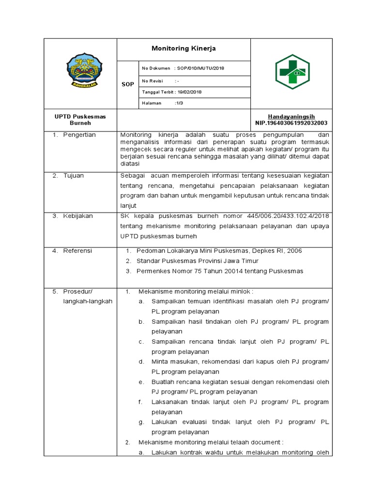 Monitoring Kinerja PDF