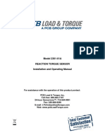 Model 2301-01A Reaction Torque Sensor Installation and Operating Manual