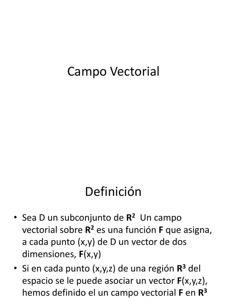 Campo Vectorial PPT PDF