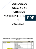 Rancangan Pengajaran Tahunan Matematik Tahun 4 2022/2023
