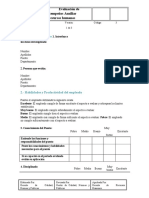 Evaluación de - Desempeños Auxiliar de Recursos Humanos AU