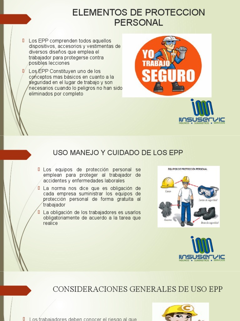 Elementos De Proteccion Personal Pdf Guante