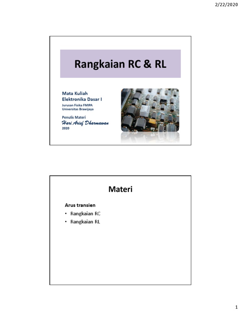 Arus Transien pada Rangkaian RC dan RL | PDF