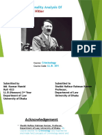 Adolf Hitler: Personality Analysis of