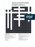 Crucigrama Del Sistema Endocrino